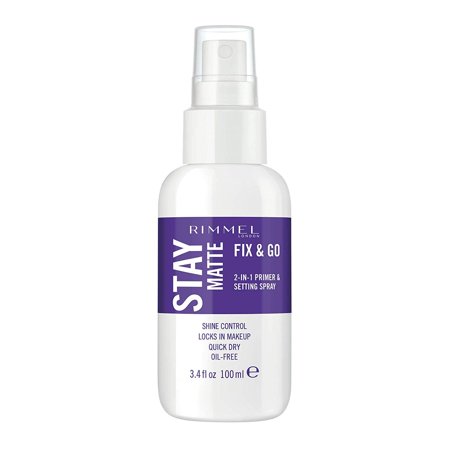 Rimmel Stay Matte Fix & Go 2-in-1 Primer & Setting Spray, Transparent