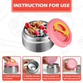 thumbnail image 3 of WAKSOX Bento Lunch Box Lunch Containers 4 Compartments with Soup Thermos for Hot and Cold Food Jar/Spoon/Lunch Bag Insulated Leak Proof for Girls, 3 of 7