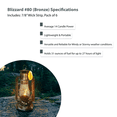 thumbnail image 3 of Light Of Mine - Dietz #80 Blizzard Bronze Oil Lantern Including 6 Pack of 100% Cotton 7/8" Replacement Wick Strips (Bronze), 3 of 6