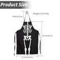 thumbnail image 3 of ​​ZCSKFIN Skeleton Print Apron Sleeveless Smock Costume Themed Kitchen Wear Halloween Bar Party Attire Novelty Cooking Apparel for Themed Events and Gatherings​​, 3 of 9