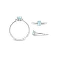 thumbnail image 4 of Gem & Harmony 2/5 Carat (Ctw) Oval-Cut Light Aquamarine Ring in 14K White Gold for Women, 4 of 5