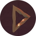 thumbnail image 1 of Ahgly Company Machine Washable Indoor Round Transitional Chocolate Brown Area Rugs, 4' Round, 1 of 7