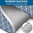 thumbnail image 4 of Blue Geometric Striped Pattern Bathroom Rugs Sets 3 Piece,Toilet Cover Set,Absorbent Non Slip Bathroom Mats Sets with U-Shaped Contour Rug Toilet Rug Set, 4 of 5