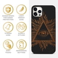 thumbnail image 4 of Case Yard Wooden Case for iPhone-11-Pro Soft TPU Silicone cover Slim Fit Shockproof Wood Protective Phone Cover for Girls Boys Men and Women Supports Wireless Charging Illuminati Design, 4 of 7