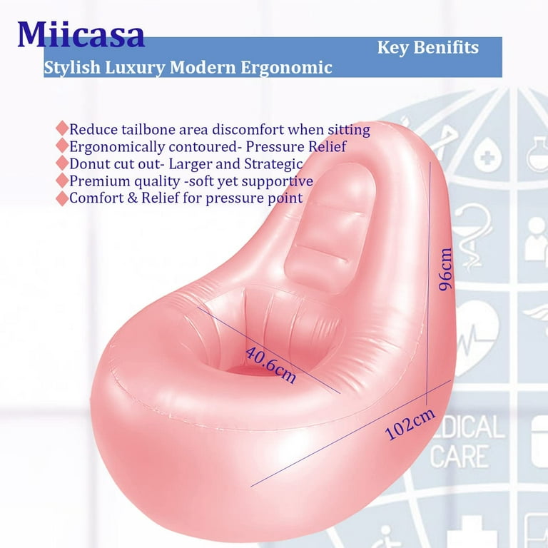 socivis BBL Chair After Surgery for Butt with Hole with Built-in Air Pump,  BBL Inflatable Chair Sofa, Brazilian Butt Lift Surgery Supplies for  Sitting/Recovery - Pink 