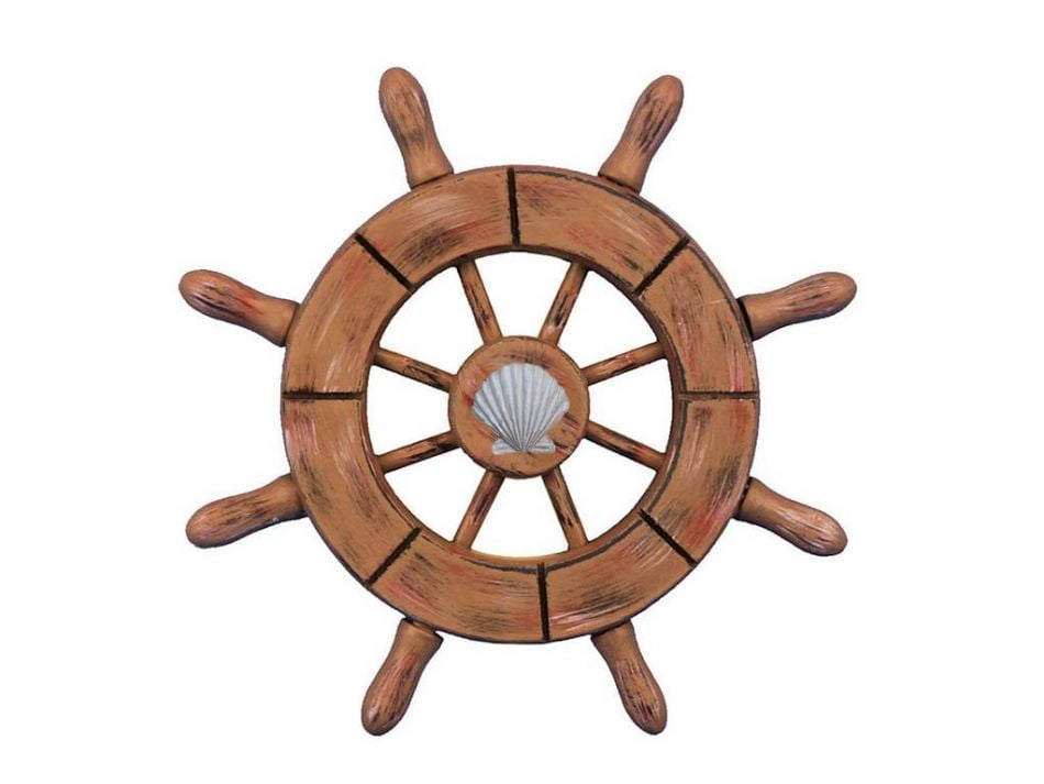 Details about   Nautical 24" Boat Ship Wheel Wooden Steering Wheel Nautical Wall Decor 