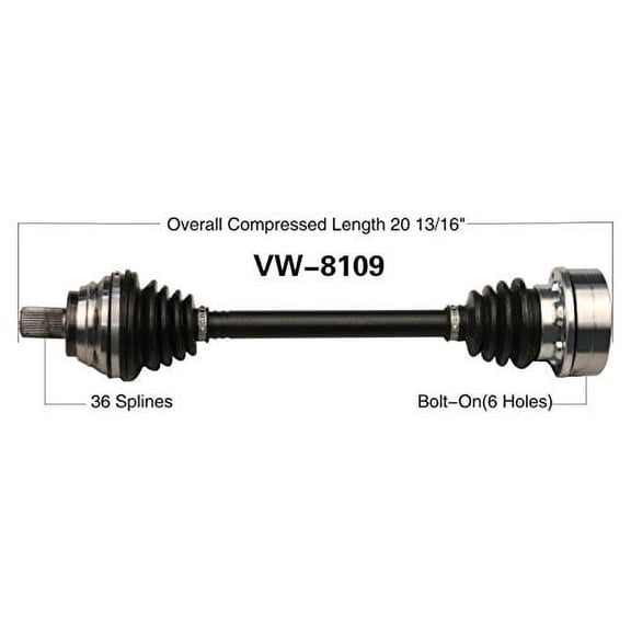 CV Axle Shaft Fits select: 2012-2015 VOLKSWAGEN PASSAT, 2012-2016 VOLKSWAGEN BEETLE