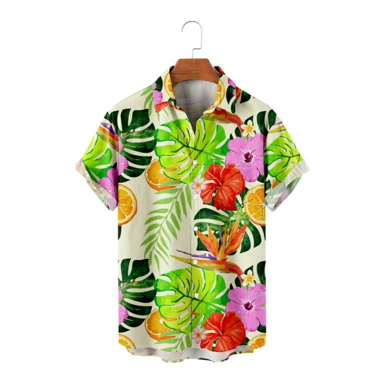 Hawaiian Banana Leaf Flower Universal Pattern Polos New Arrival