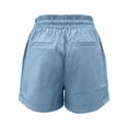 thumbnail image 6 of Afdoent Womens Shorts Linen Shorts Casual Summer Shorts High Waisted Comfy Pull On With Pockets Vacation Clothes, 6 of 6