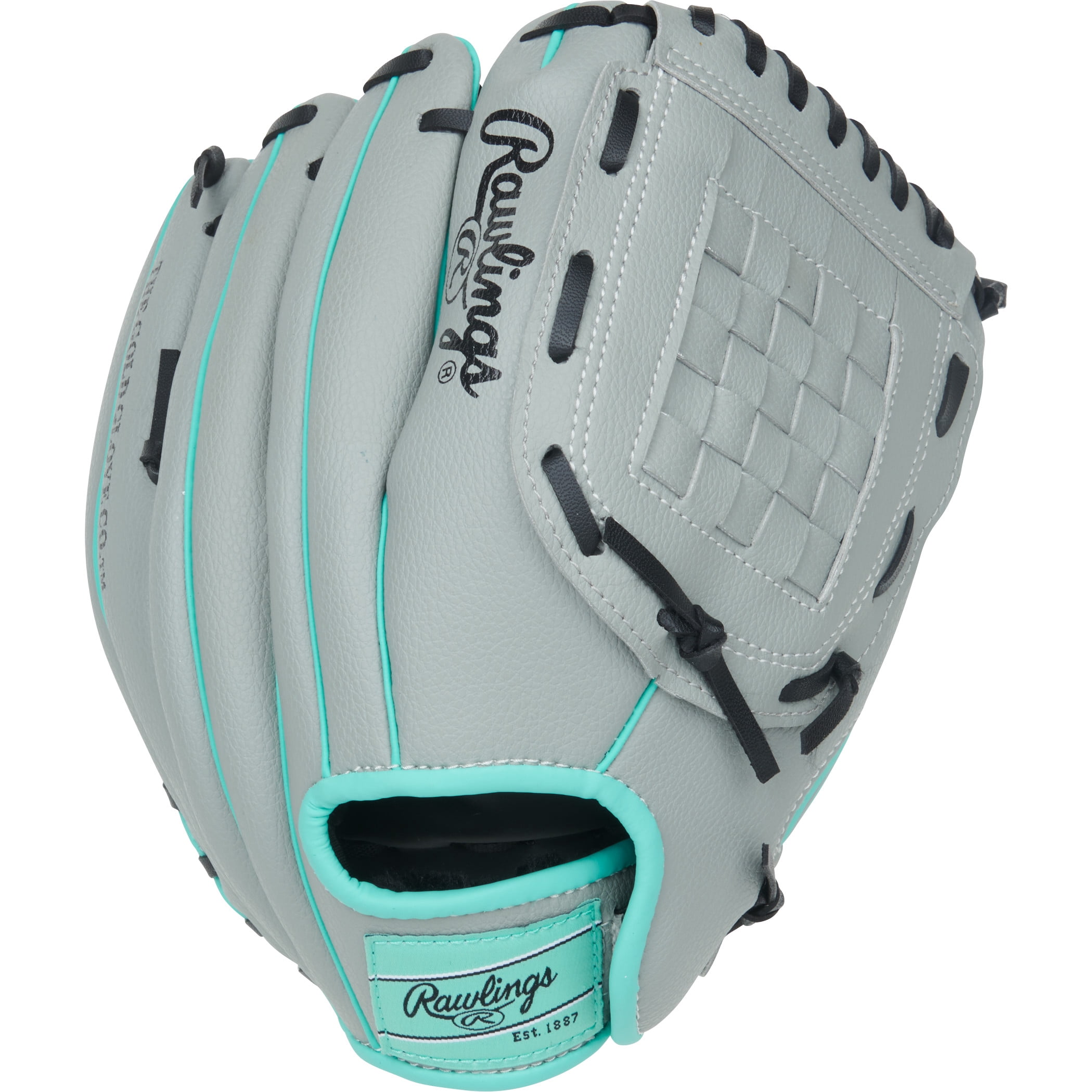 Rawlings Flex Palm Youth Softball Glove | 11-Inch | Basket Web | LHT | Gray