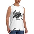 thumbnail image 2 of Uemuo Family Of Sea Turtles Pattern Men's Sleeveless T-Shirt,Muscle Athletic Tank Top, Moisture-wicking Quick-dry Breathable Classic Tee Top for Gym Run Outdoor Sports-, 2 of 8