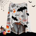 thumbnail image 3 of Halloween Sweaters for Women Long Sleeve Funny Print Crewneck Drop Shoulder Oversized Pullover Sweater Knit Tops, 3 of 4