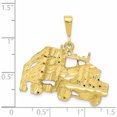 thumbnail image 4 of 10K Yellow Gold Solid Diamond-Cut Semi With Trailer Charm (30 X 31) Made In United States 10c755, 4 of 6