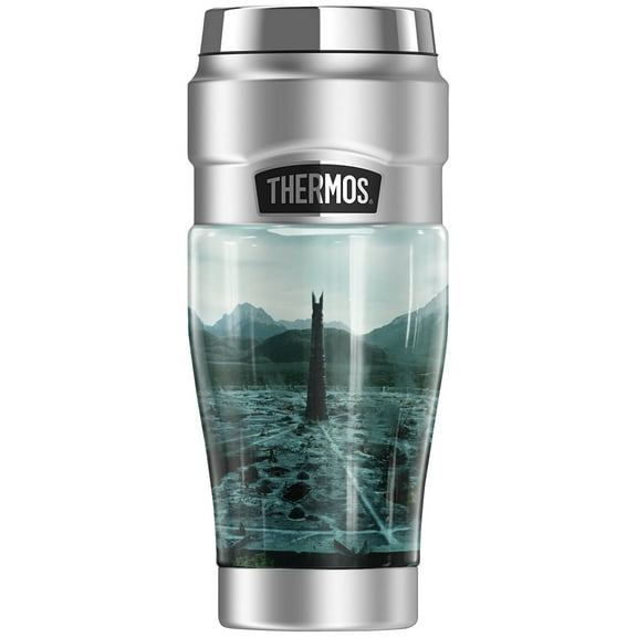 The Lord of The Rings Isengard THERMOS STAINLESS KING Stainless Steel Travel Tumbler, Vacuum insulated & Double Wall, 16oz