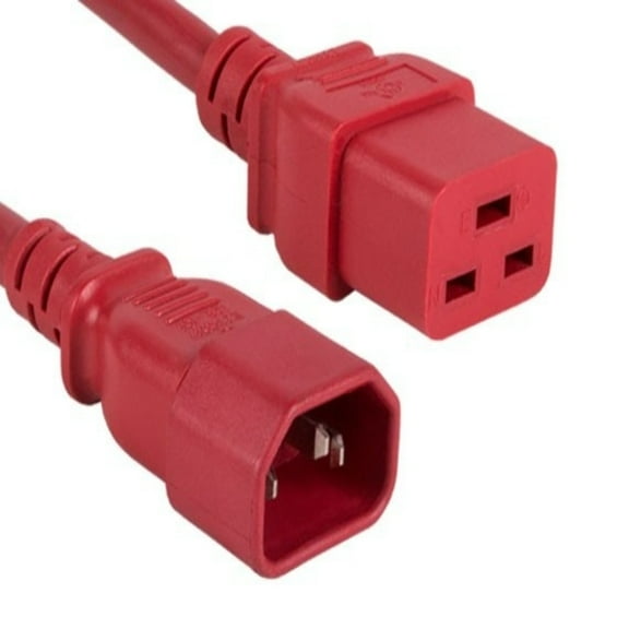 SANOXY Cables and Adapters; 4ft 14 AWG 15A 250V Power Cord (IEC320 C14 to IEC320 C19), Red