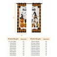thumbnail image 6 of Fsddascl Halloween Pumpkins Blackout Curtains for Bedroom/Living Room, Thermal Insulated Kitchen Curtains, Gnomes Cat Orange Black Checked Grommet Darkening Window Treatment Drapes 42"x63"x2, 6 of 6