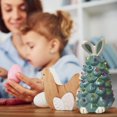 thumbnail image 3 of Ceramic Christmas Tree  Tabletop Christmas Tree Lights Decorations with 54 Multicolored Lights and 7 Point Star Topper for Christmas Table Decorations,easterbunnytreeblue, 3 of 6
