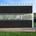 thumbnail image 5 of Covers & All Outdoor Clear Panel Curtain, 12 oz Vinyl Outdor Curtains for Patio, Waterproof & Weather Resistant Tarp with Brass Grommets for Pergola, Porch, Gazebos, Balcony (10H x 15W feet, Black), 5 of 6