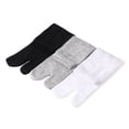 thumbnail image 4 of WASHWEPE 3 Pares De Calcetines Full Cotton Negro Con Dedo Separado Para Uso Diario, 4 of 8