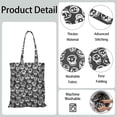 thumbnail image 5 of Boho Gothic Skull Tote Bag – Day of the Dead Floral Mandala Skeleton Art – Vintage Mexican-Inspired Canvas Bag for Halloween, Festival & Everyday Style, 5 of 7