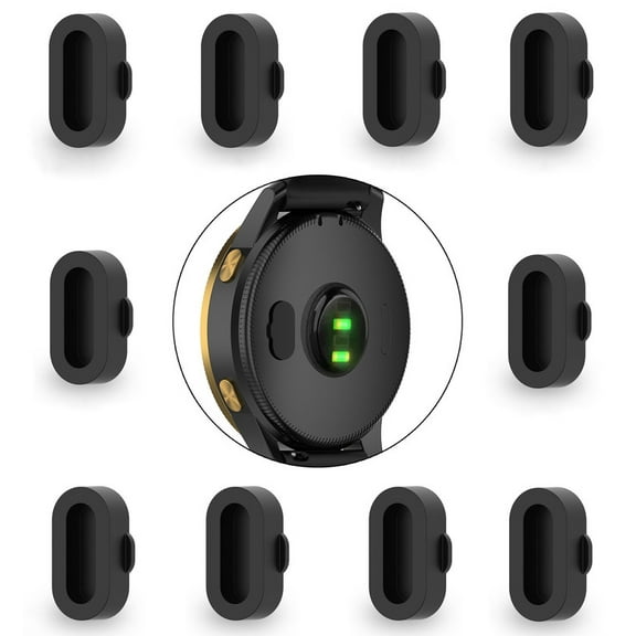10 Pack Dust Plug Compatible for Garmin Fenix 7 7S 7X 6 6S 6X Pro 5 5S 5X Plus/Vivoactive 3/4/Venu/Forerunner 935 Smartwatch Silicone Charger Port Protector Anti Dust Plugs Caps Cover