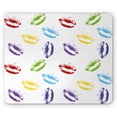 thumbnail image 1 of Colorful Mouse Pad, Make up Cosmetics Theme Lipstick Colored Lips Kisses Seductive Feminine Art, Rectangle Non-Slip Rubber Mousepad, Multicolor, by Ambesonne, 1 of 2