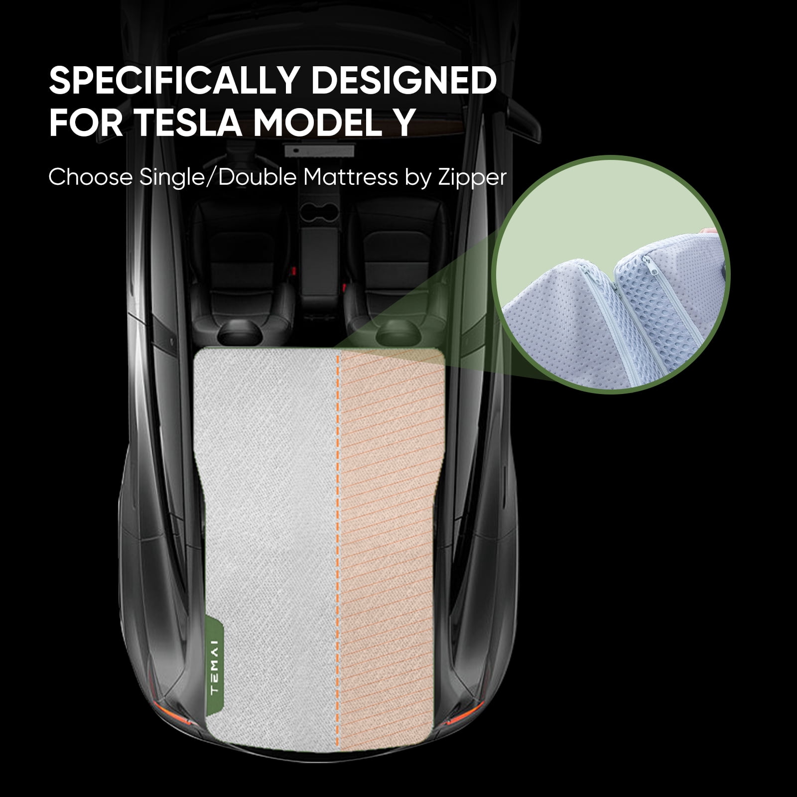 Tesla Model Y Camping Slow-Rebound Memory Foam Sleeping Pad