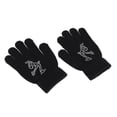thumbnail image 1 of 2x Guantes de patinaje ñas y Guantes elásticos Guantes de punto térmico con de imitación transparentes Blanco Negro F Sunnimix  Guantes de punto para niños, 1 of 8