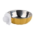 thumbnail image 2 of Stainless Hanging Pet Bowl For Crate, Rvkxad Adjustable Height Hook On Dog Cat Feeder, Non-Spill Removable Dishwasher Safe Cage Water Food Bowl, Yellow, 2 of 6