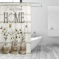 thumbnail image 3 of Farmhouse Shower Curtain Cotton Flowers Shower Curtains for Neutral Country Bathroom Decor Rustic Shower Curtain Set Waterproof Polyester Fabric 72 x 72 Inch, 3 of 6