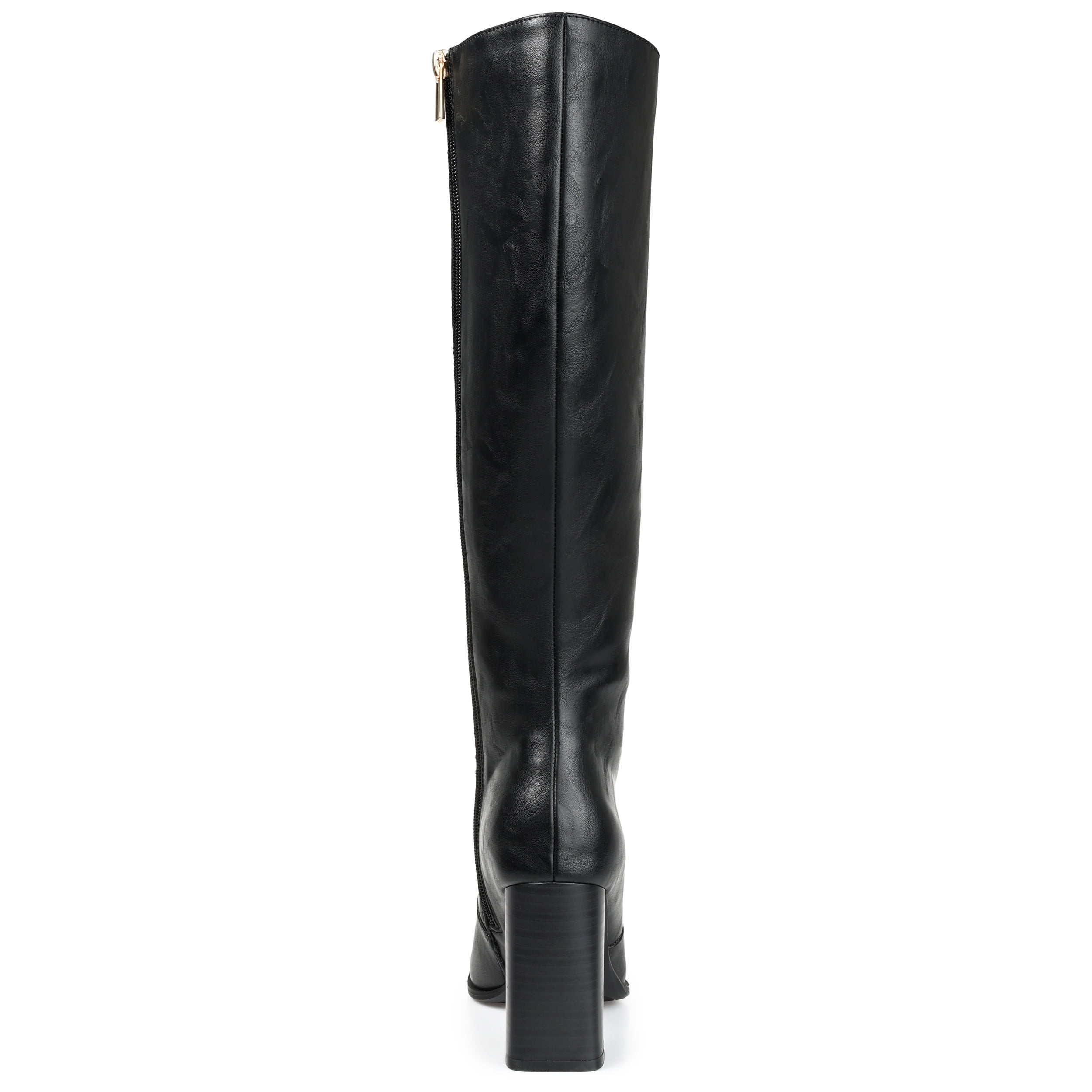 Journee Womens Karima Extra Wide Calf Stacked Heel Knee High Boots