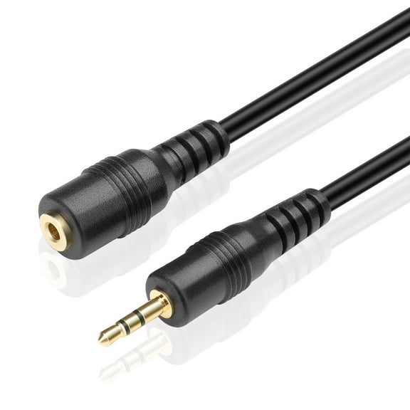 2.5mm Extension Cable (6 Feet) - Male to Female Adapter Extender Stereo Audio Sub Mini Subminiature Jack Adapter Wire Cord Plug Connector for Headset Headphone Microphone