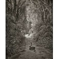 thumbnail image 2 of Dore, Gustave 15x18 Gold Ornate Wood Framed with Double Matting Museum Art Print Titled - Satan As A Serpent, Enters Paradise In Search Of Eve (from Miltons Paradise Lost), 2 of 4