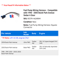 thumbnail image 2 of Fuel Pump Wiring Harness - Compatible with 1998 - 2005 Buick Park Avenue Sedan 4-Door 1999 2000 2001 2002 2003 2004, 2 of 2