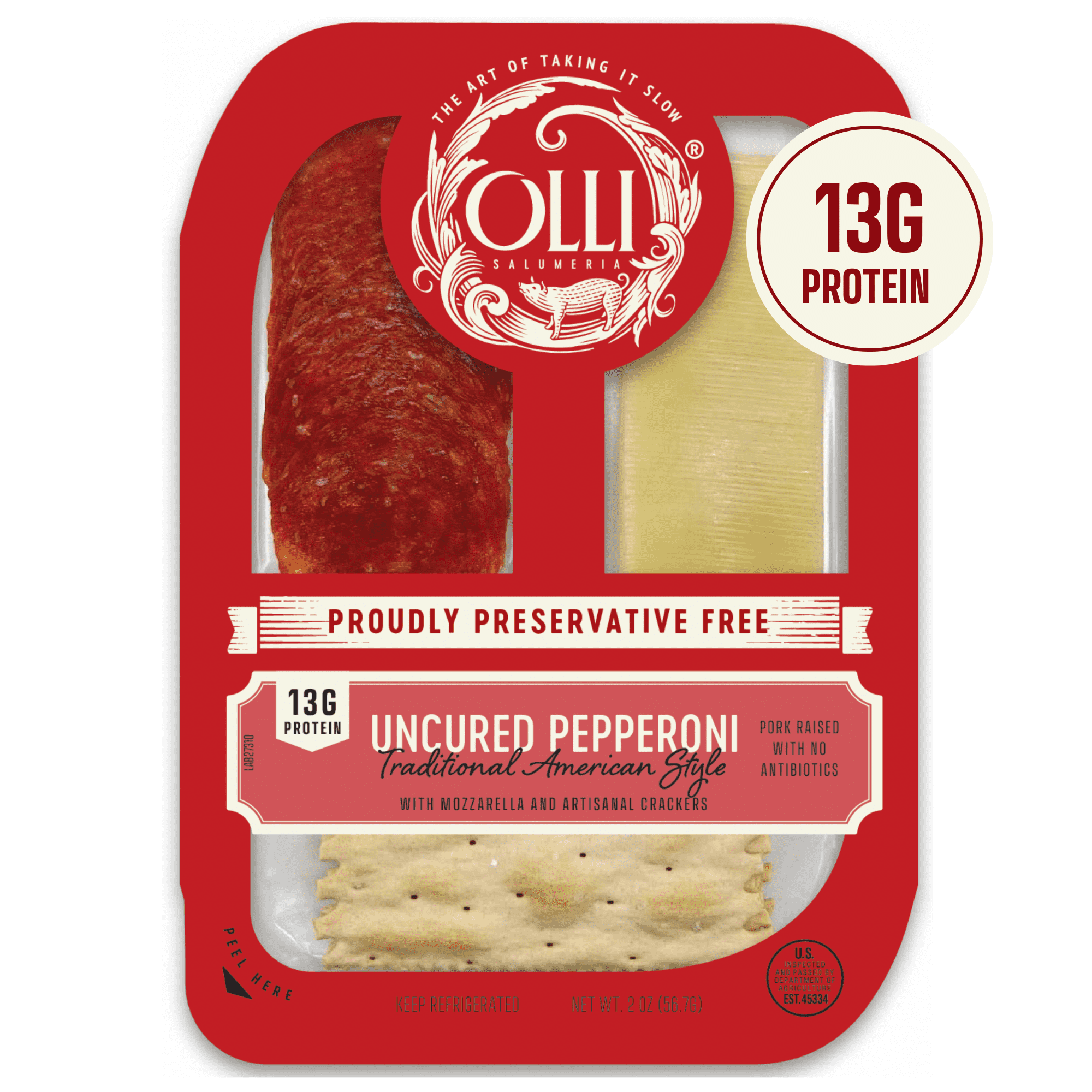 Olli Salumeria Pepperoni and Mozzarella Charcuterie Snack Pack, 2 oz
