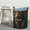 thumbnail image 6 of Sikiie Victorian Gentle Cat Print Round Dirty Clothes Basket, Waterproof Standing Foldable Storage Basket, for Laundry Room, Bedroom, Bathroom Storage-Medium, 6 of 6