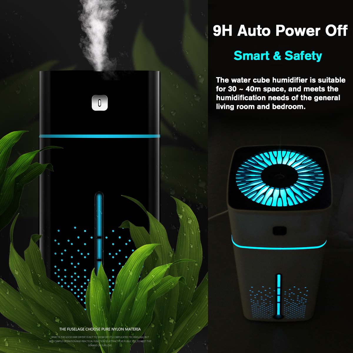 LED Lights Ultrasonic Mist Air Humidifier & Personal Facial Humidifier