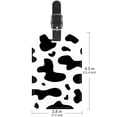 thumbnail image 6 of Square 2Pack PU Leather Cow Print Cruise Luggage Tag with Privacy Cover and Name ID Tag for Travel Handbags Backpacks Luggage Tags, 6 of 6