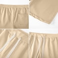 thumbnail image 5 of Nestiefly Men's Casual Classic Shorts Athletic Cotton Sweat Elastic Waist Drawstring Shorts with Drawstring Beige L, 5 of 5