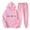 Pink, variant on 2 PC Tracksuit Set Plus Size Men Women Casual Loose Long Sleeve Hoodie Sweatsuit Sets Trendy Print Pullover Sweatshirt Joggers Sweatpants Set,Green,3XL