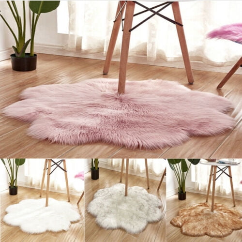 Blossom Fluffy Living Room Soft Faux Fur Fake Sheepskin Rugs Washable