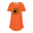 thumbnail image 4 of Weikingp Women's Summer Tops Women Graphic Tees Short Sleeve Womens Tops 2025 Spring Neck Casual Print Tunic T Shirts Womens Tops Half Sleeve T Shirts for Women Orange 3XL, 4 of 4