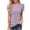 Purple, variant on yillto Womens Tops Summer Ruffle Sleeve Crew Neck Tshirts Loose Casual Cute Tunic Top Blouses