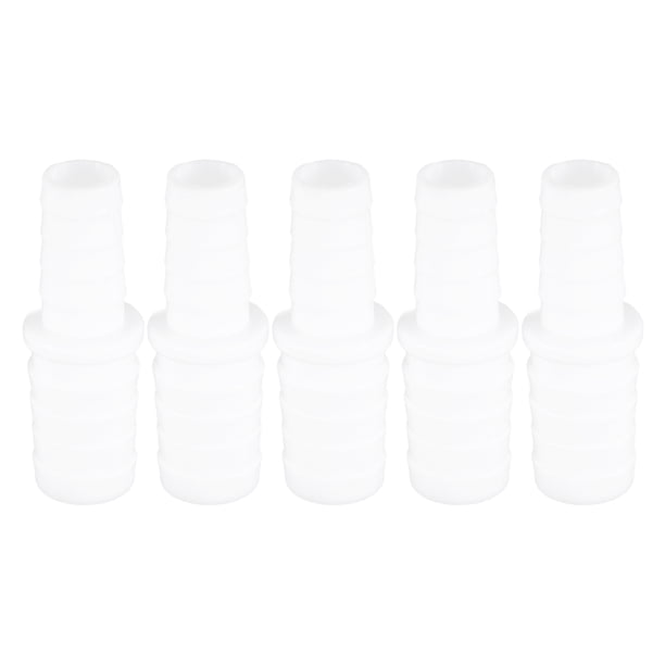 5uds I Forma Manguera Espiga I Espiga Tubo Tubería Accesorio PE Blanco para Auto 3/8"-1/2"