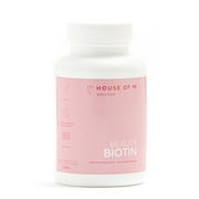 Biotin (10,000mcg) with Vitamin B7 and Calcium | No Synthetics - Made from Real Foods |Supports Hair, Skin and Nails