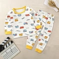 thumbnail image 2 of KPOPLK Unisex Pajamas Long Sleeve Pants 2PCS Pajama Sets Pjs Sleepwear Lounge for Tween Teen Kids 1-10Y Size 18-24 Months,Beige, 2 of 4