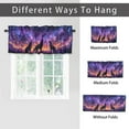 thumbnail image 6 of Fantasy Wolf Rod Pocket Thermal Insulated Curtain Valance Wild Animals Colorful Starry Sky Rod Pocket Window Valance for Living Room Bedroom 54 by 18 in, 1 Panel, 6 of 6