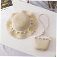 thumbnail image 5 of 1 juego de sombrero de paja de verano, sombreros de playa de verano, gorras de playa para niños, kits de té para niños, atuendo de playa para niños, pajita para niños, 5 of 5