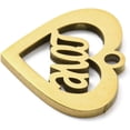 thumbnail image 3 of 10Pcs 316L Surgical Stainless Steel Heart Pendants Heart with Word Love Charm Real 18K Gold Plated Pendant Charm for Birthday Festival Elegant Gifts Personalized Jewelry 13x15x1mm Hole: 1.4mm Gold, 3 of 3