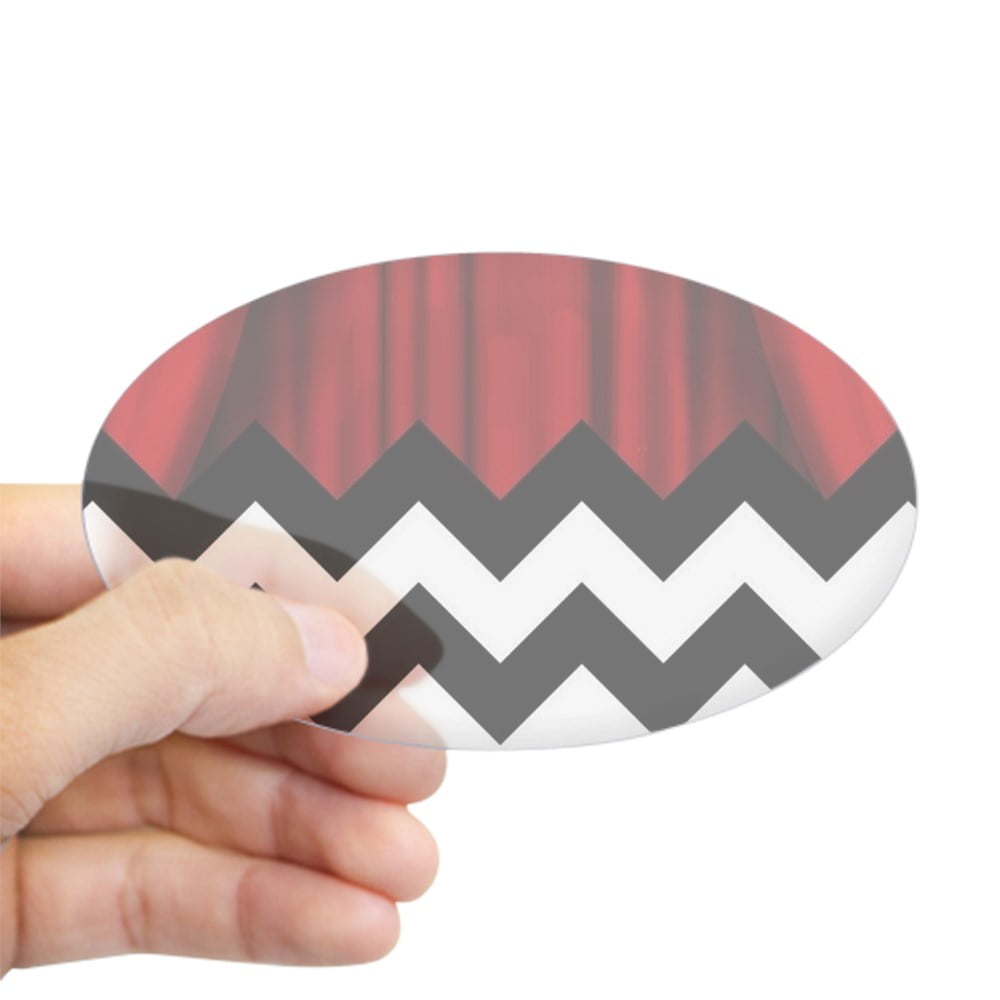 CafePress Twin Peaks Chevron Sticker (Oval)